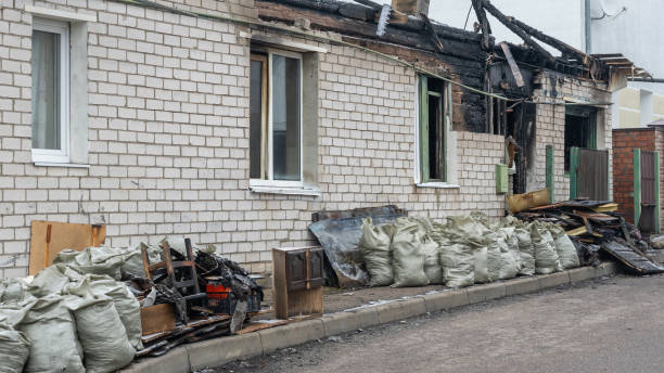 Professional Fire Damage Restoration technician working in Ruskin, FL